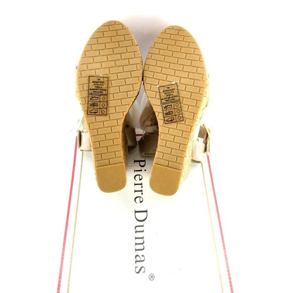 Wedge High Heels, PIERRE DUMAS Sandal Stilettos Wedges High Heel Shoes - Nude, 7 - Picture 4 of 9